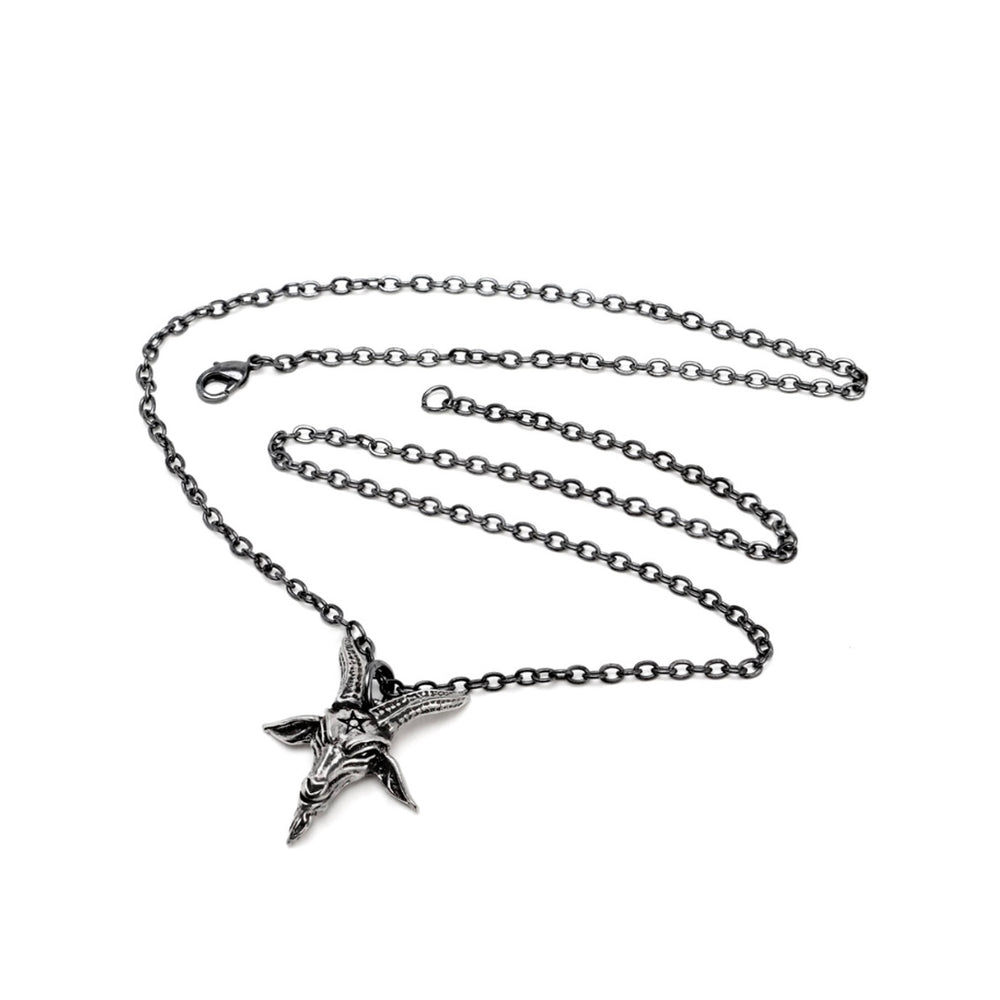 The Templars Bane-Pendant displays the iconic Baphomet sigil, representing the union of balance and corruption. This smaller, everyday necklace is ideal for those who embrace gothic and esoteric symbolism.
