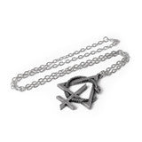 Handmade English pewter necklace with Behemoth’s Opvs Contra Natvram snake emblem, occult pendant